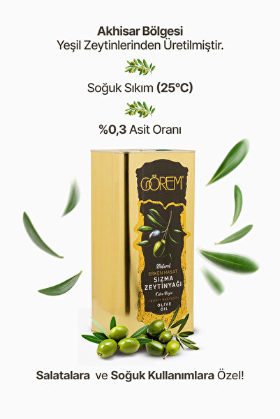 Görem Zeytin YENİ SEZON, Filtresiz, Erken Hasat Soğuk Sıkım Sızma Zeytinyağı ...