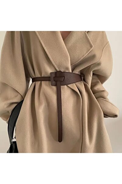 MODAM HİFA Leather Snap Fastener Women's Belt I Dress Belt Shirt Belt Coat Belt