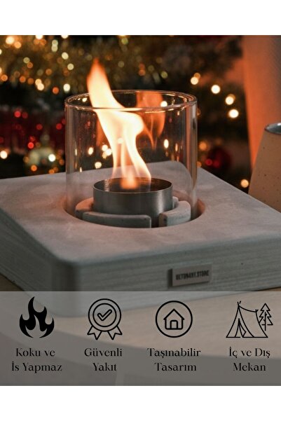 betonartt ( VETRA ) MASA ÜSTÜ ŞÖMİNE & ATEŞ ÇUKURU BİOETHANOL ( 0,5L ) YAKIT ...
