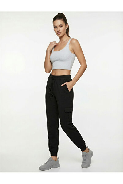 Koton High Waist Pocket Detailed Comfortable Fit Sports Jogger Sweatpants