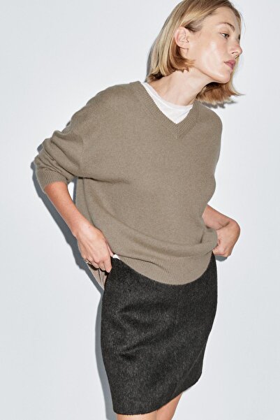 Massimo Dutti Kısa suni kürk etek