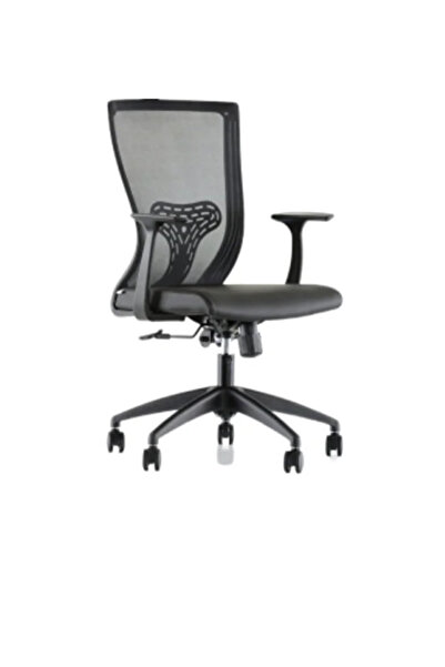 GOLDSİT New Quatro 100t Yeni Fileli Ofis Şef Çalışma Koltuğu Siyah Kumaş