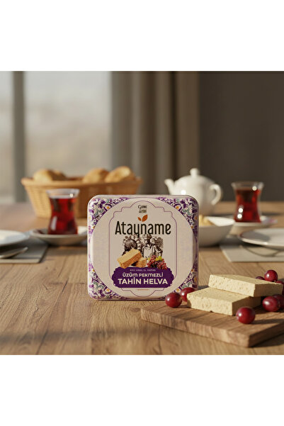 ATAYNAME Eski Usül El Yapımı Üzüm Pekmezli Helva 200 G Teneke