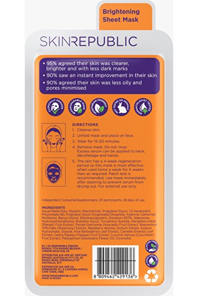 Skin Republic Skin Republic Niacinamide 2% Face Mask 25 ml