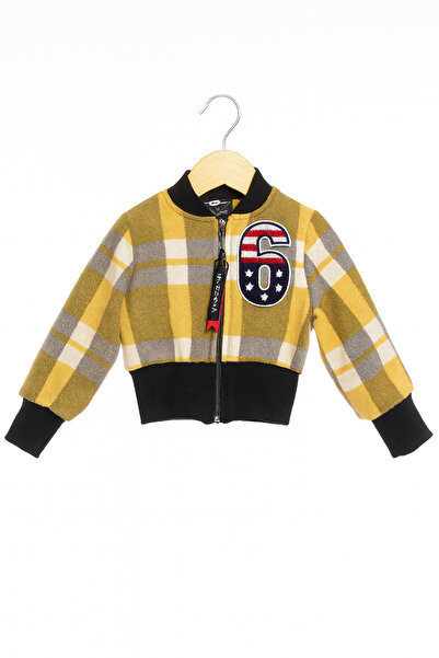 Hilal Akıncı Kids Kız Çocuk 6 Baskılı Astarlı Fermuarlı Ceket