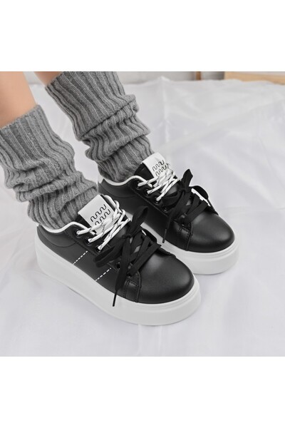 Tmall Pantofi Sport De Dama,Din Piele Ecologica,D1373,Negru