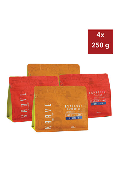 Kaave Roastery Ital'Bar Espresso + Caffe Crema Espresso Çekirdek Kahve 250 Gr...