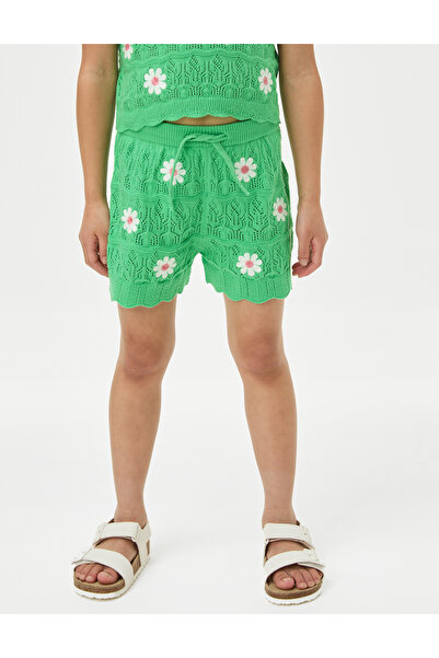 Marks & Spencer Pamuk Karışımlı Örme Şort (2-8 Yaş)