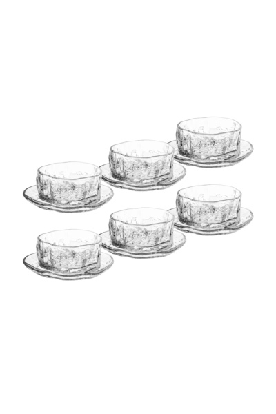 casa rosa 12-piece glass dessert serving set