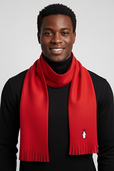 MBEY Penguin Embroidered Scarf