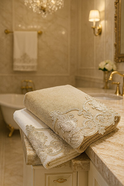 Çeyiz Bahçesi مجموعة مناشف مخملية لامعة للمهر