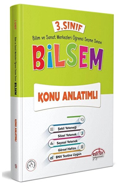 Editör Yayınevi 3. Sınıf Bilsem Hazırlık Kitapları Seti 4 Lü Set