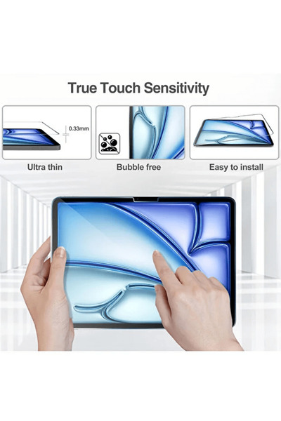 OSG واقي شاشة غير قابل للكسر 9H متوافق مع أجهزة آيباد إير 11 بوصة بشريحة M2 / M3 إصدار 2025 / 2024