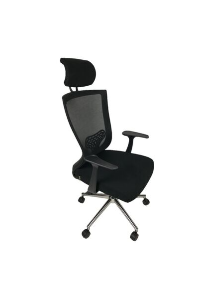 GOLDSİT Quatro Yönetici Koltuğu 000 Ct - Krom Ayak (siyah Kumaş)