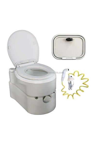 PORVALETTI Lüks Kasetli Karavan Tuvalet 22 Litre + Servis Kapağı