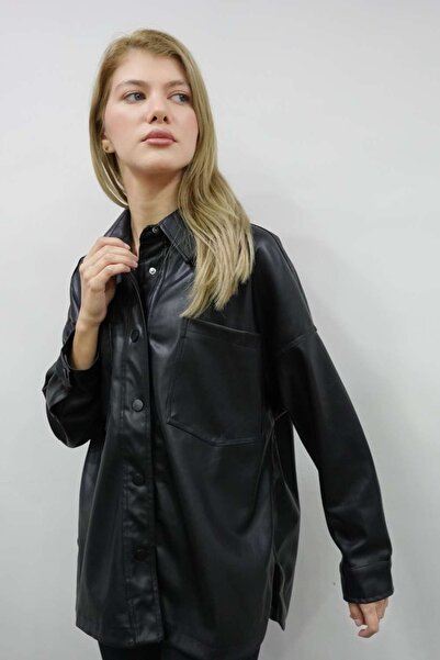 Leina Leather Look Shirt