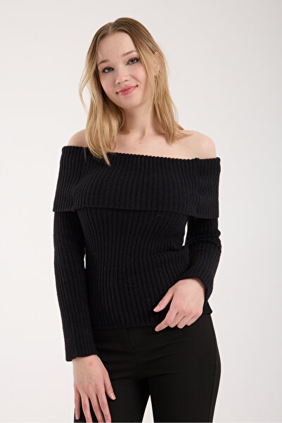 İLKCET MODA Flexible Madonna Collar Women's Knitwear Sweater