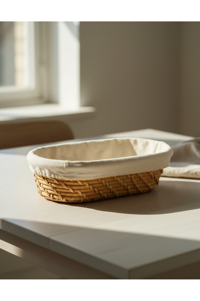 REDTAG Brown Oval Basket With Fabric