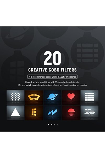 NEEWER Basics FL10 RGB Photography Torch with 4 Colors, 20 GOBO Filters, 7500mAh, 10W