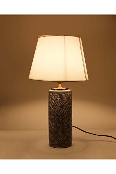 REDTAG Beige Foliage Ceramic Base Table Lamp