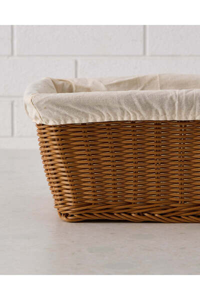 REDTAG Brown Rectangular Woven Basket With Cloth