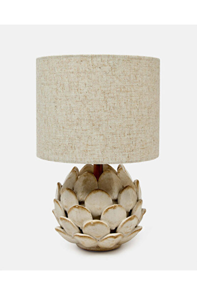 REDTAG Beige Lotus Ceramic Table Lamp