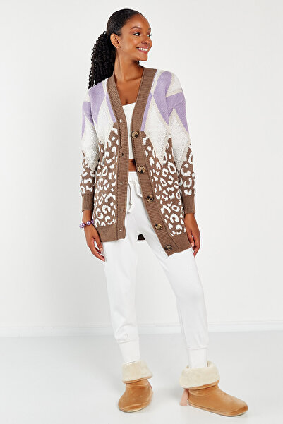 Hopoi Women's Patterned Knitwear Cardigan