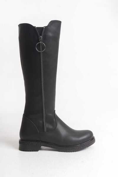 AYDOĞDU by ünal CRNE ŽENSKE ČIZME SA DETALJIMA ZA ZAKOVARAČ 1453