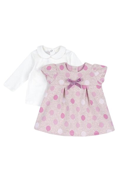 Chicco Baby Set tricou cu mânecă lungă și rochie - Medium (12 luni)