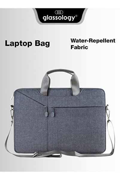 Glassology 14" Premium Laptop Bag – Grey | Lightweight & Professional Design