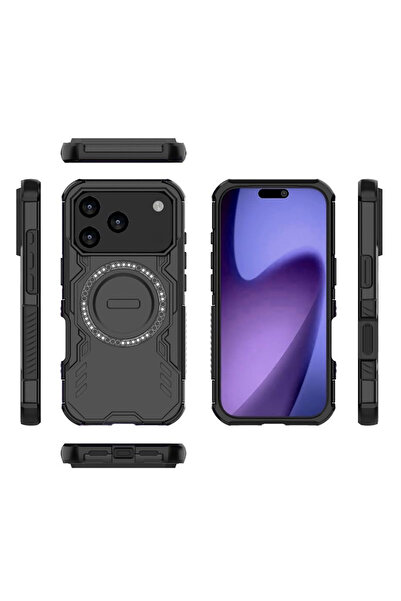 Generic Case compatible with iphone 17 Pro max back cover，Mechanical design, Supports magnetic charging