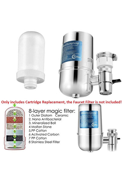 DMYRDH 1-Piece Kitchen Tap Water Filter Cartridges Faucet Ceramic Replacement