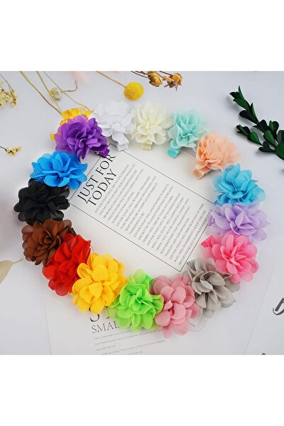 Generic DID 40pc 2-inch Chiffon Flower Hair Clips for Baby Girls (20 Pairs)