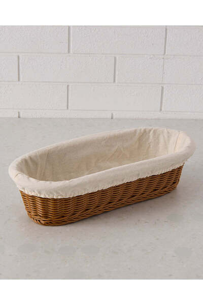 REDTAG Brown Oval Woven Basket With Cloth