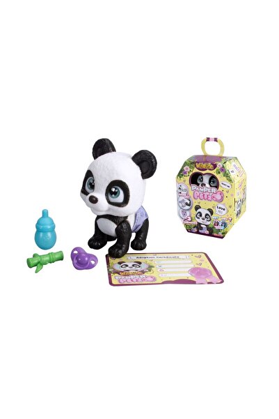 Simba Jucarie de plus Pamper Pets Panda, 3 accesorii, 15 cm, Multicolor