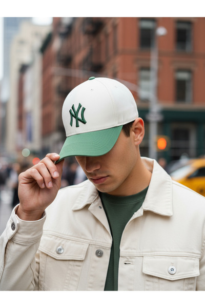 Trucker Ny Yankee Model Hat Beige-Mint