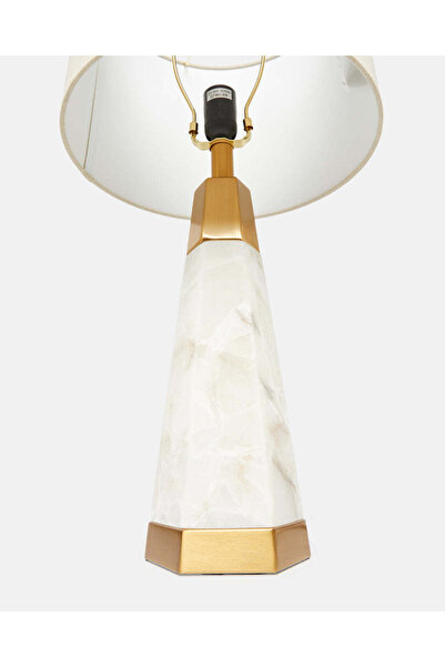 REDTAG Cream Marble Table Lamp With Light-Up Base