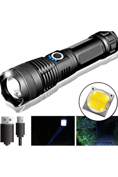 OEM ULTRA LED Flashlight SLJ X71 10W P50 USB Charging 26650 Battery