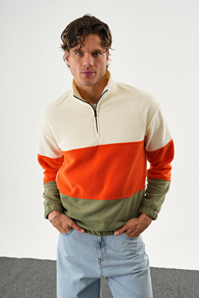 No Way Men's Regular Fit Half Zip Three Piece Fleece Sweatshirt