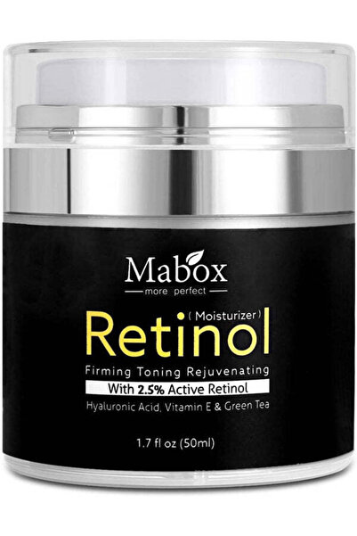 MABOX Retinol Cream 2.5% – Anti-Wrinkle, Firming & Rejuvenation with Hyaluronic Acid, Vitamin E an