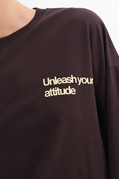 Addax Printed Long Sleeve T-Shirt B10583