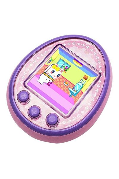 Generic Cartoon Virtual Electronic Pet Game - Retro Handheld with Color LCD, Keychain