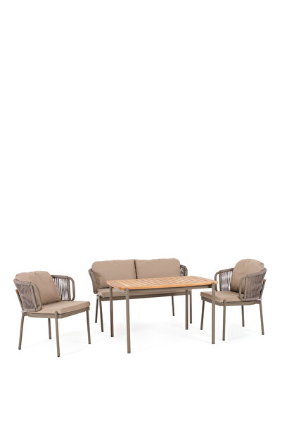 Surtone Ban İroko Mini Bahçe Masa Takımı