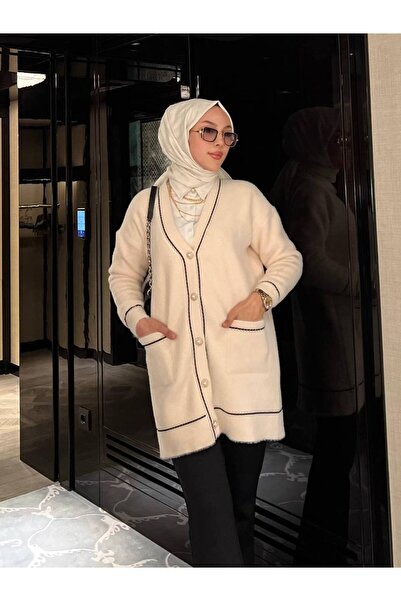 Thebomb Buse Angora Buttoned Cardigan