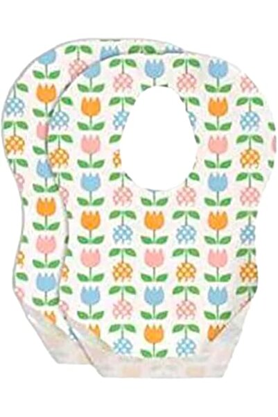 Moon Disposable Waterproof Baby Bibs with Crumb Catcher, Soft Leak‑Proof, 24×35 cm – Pack of 24