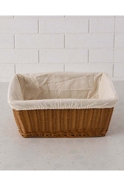 REDTAG Brown Rectangular Woven Basket With Cloth