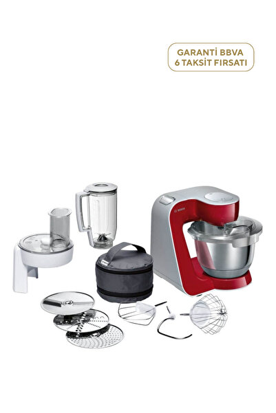 Bosch MUM58720 Kırmızı Gümüş Mutfak Şefi 1000W
