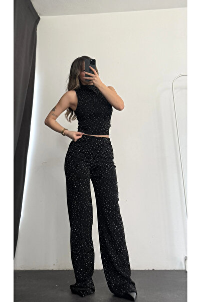 nona butik Ester Stone Set - Black