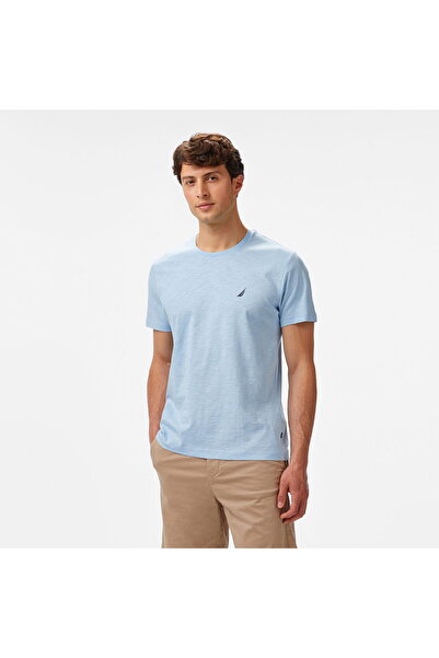 Nautica Men's Blue Regular Fit T-Shirt