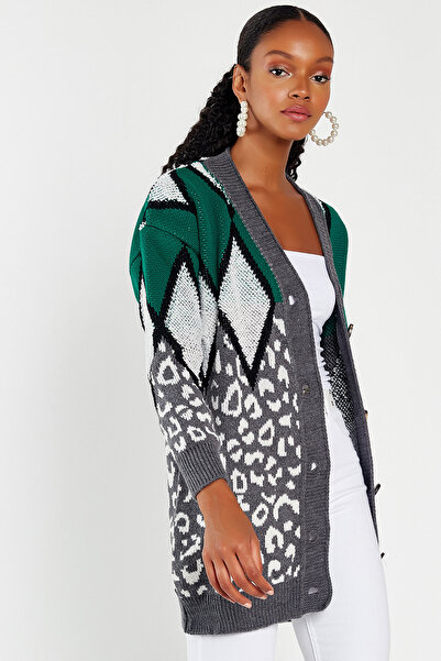 Hopoi Women's Patterned Knitwear Cardigan
